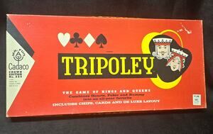 Tripoley Game of Kings & Queens Card Game by Cadaco Crown Edition No. 225